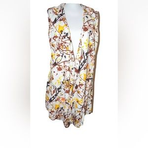 1960's Vintage Country Miss multi colored pattern sleeveless dress with 1 snap
